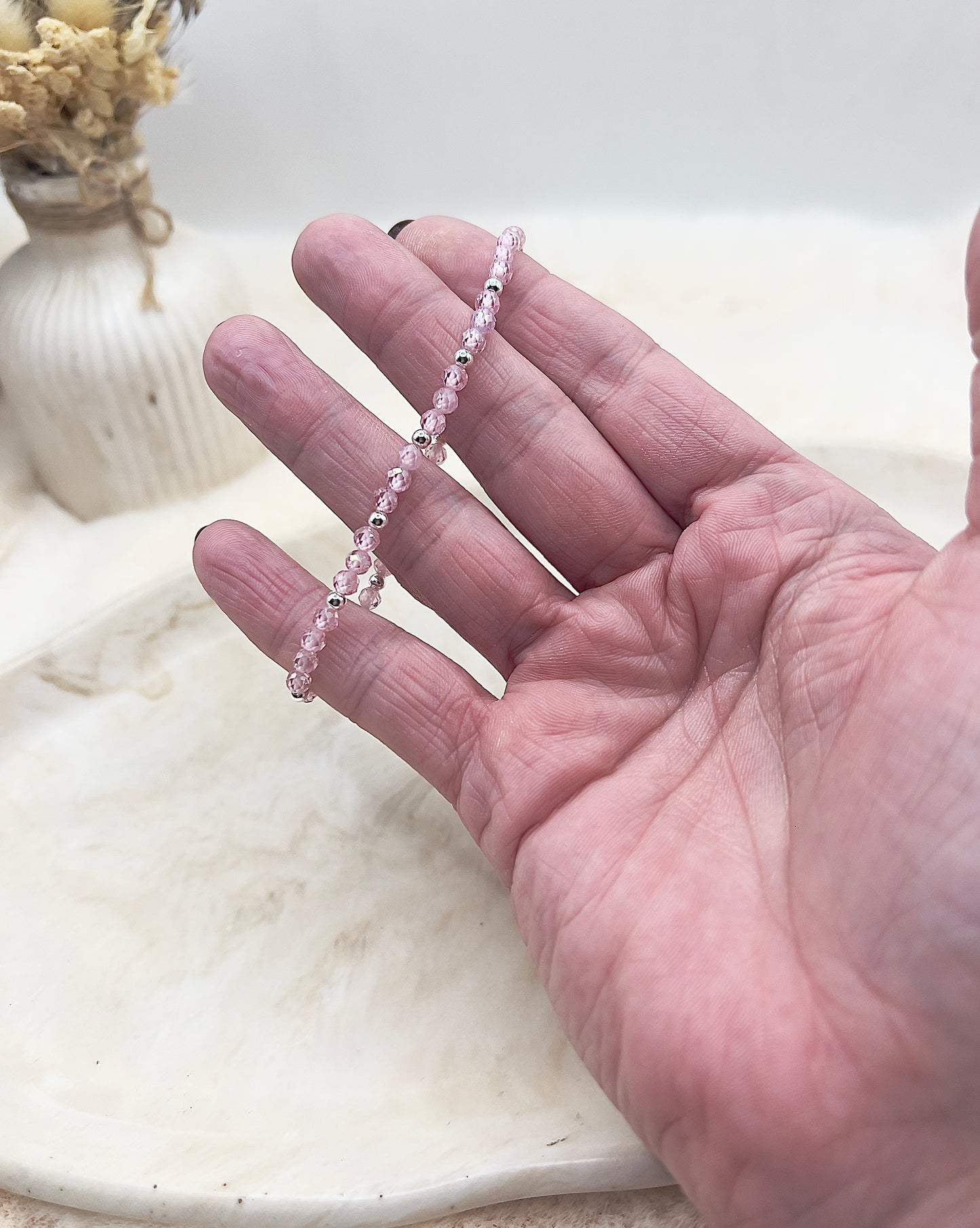 Zirkonia Armband „Pure Glow“ – Weiß, Lavendel & Rosé | 925 Silber (einzeln oder im Set)
