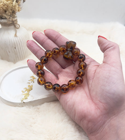 Statement-Armband Leo-Optik – Resin | Schleife aus Resin | 12 mm