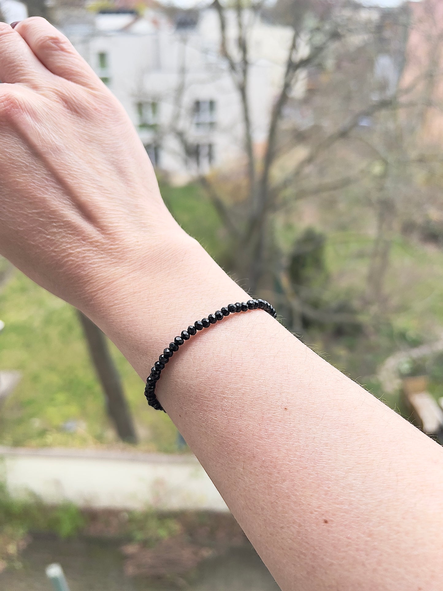 Edelsteinarmband Schwarzer Turmalin facettiert | 3,5 mm | Must-Have