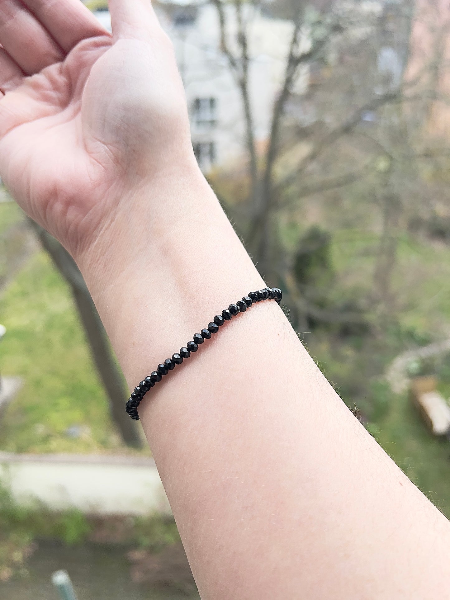 Edelsteinarmband Schwarzer Turmalin facettiert | 3,5 mm | Must-Have