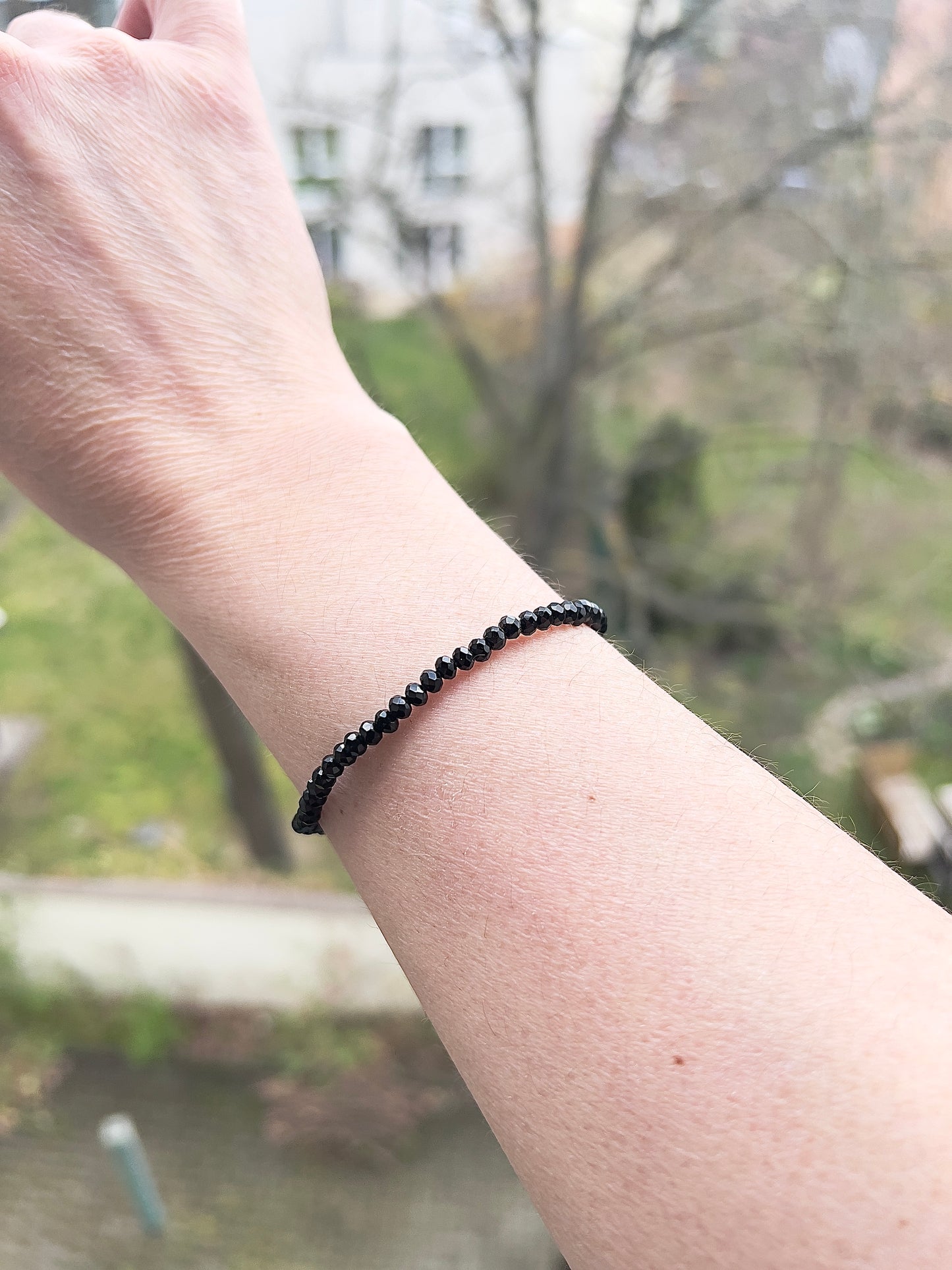 Edelsteinarmband Schwarzer Turmalin facettiert | 3,5 mm | Must-Have