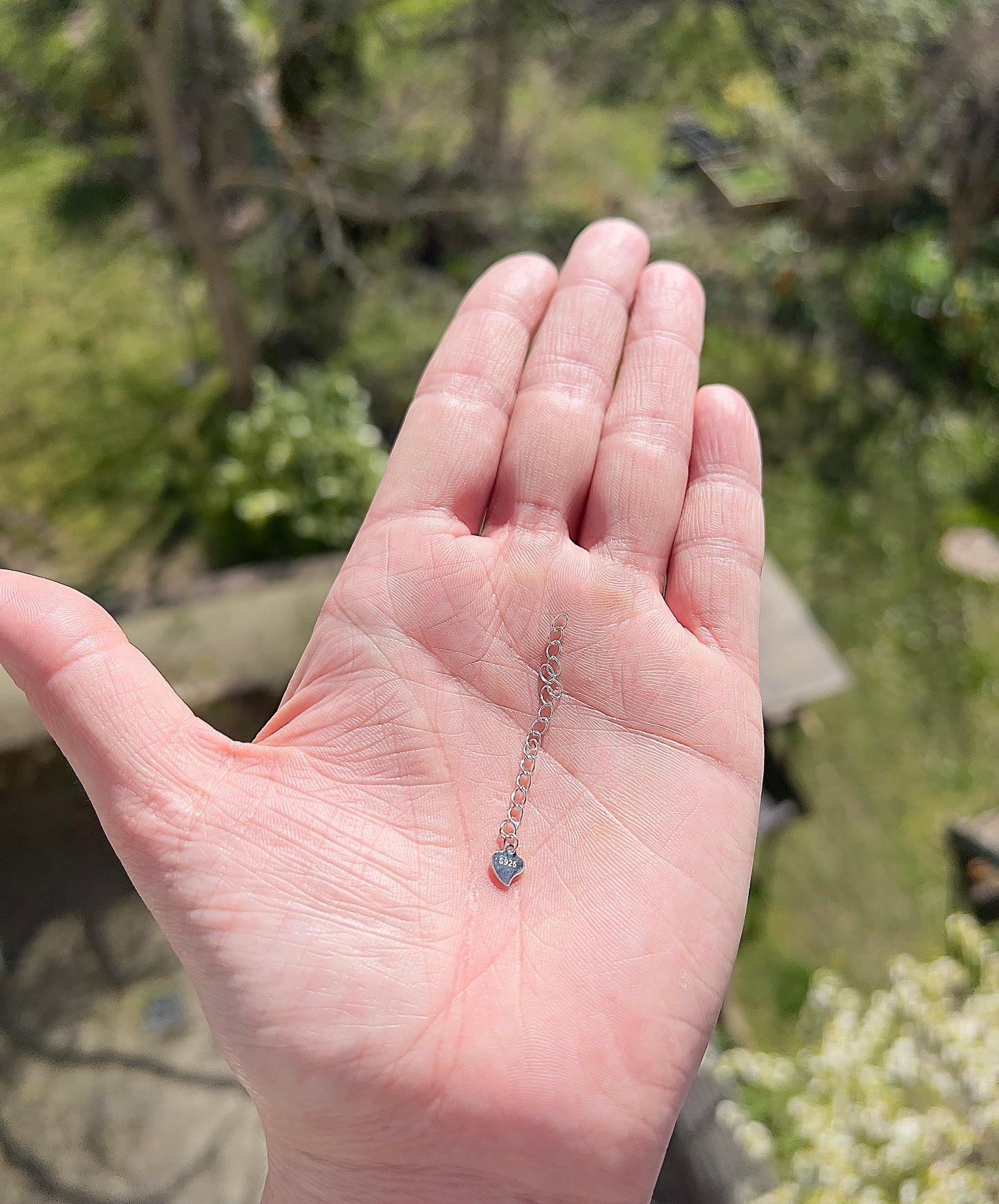Kettenverlängerung 925 Silber mit Herz – 5 cm