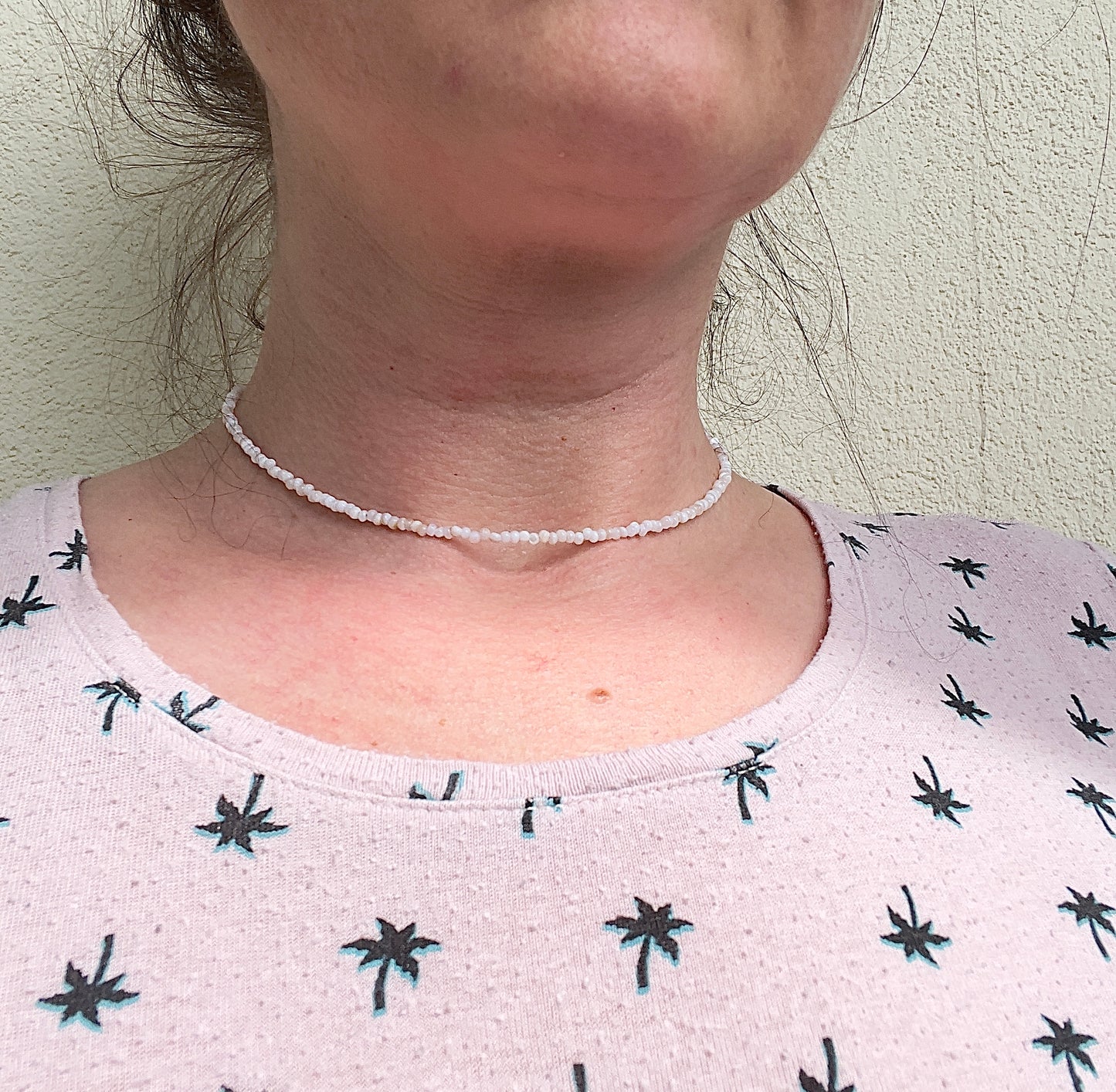 Filigrane Süßwasserperlen-Kette – 2 mm | zarte Perlenkette | Edelstahl vergoldet