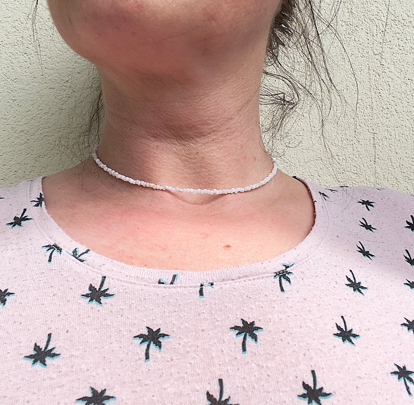 Filigrane Süßwasserperlen-Kette – 2 mm | zarte Perlenkette | Edelstahl vergoldet