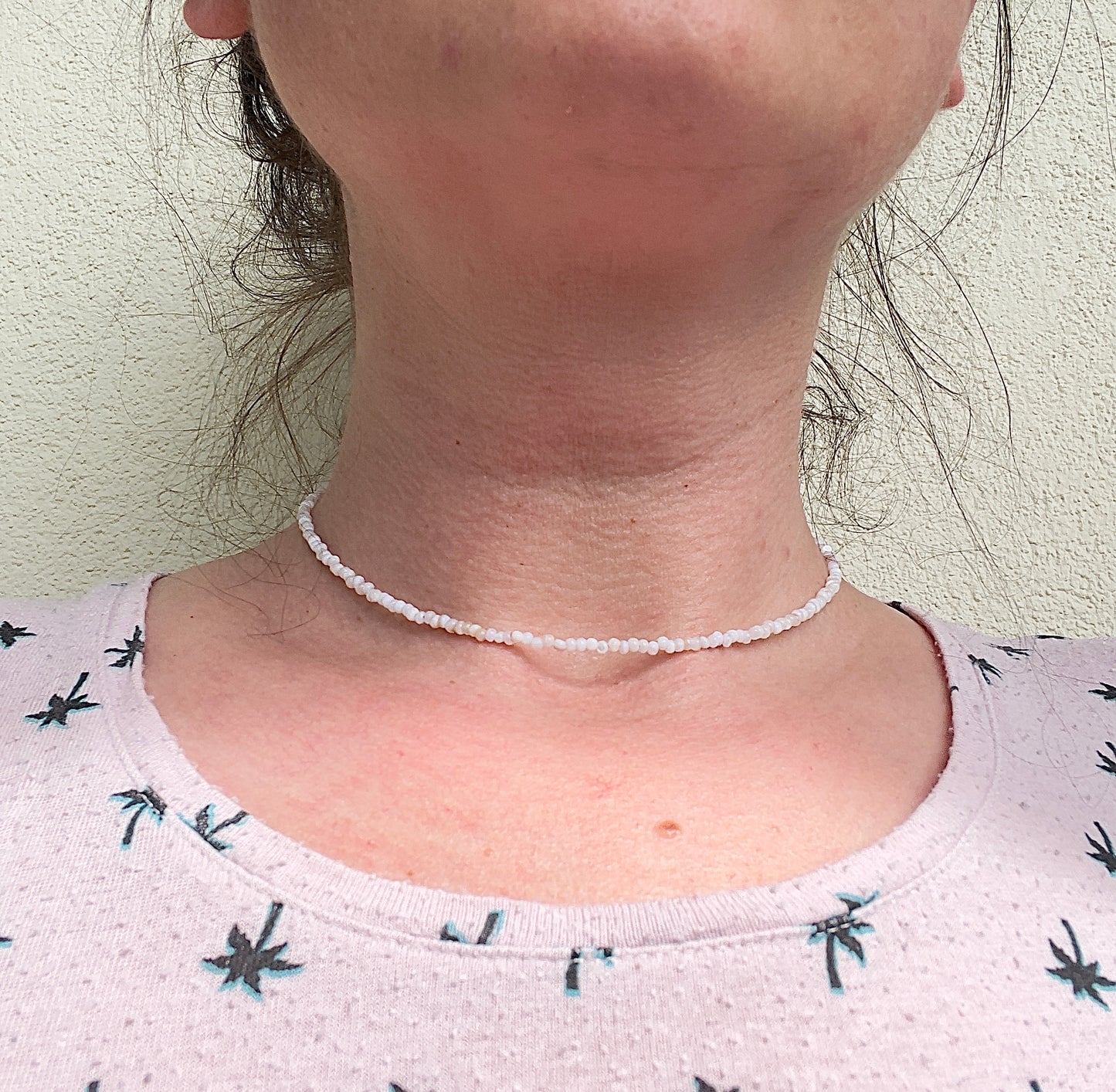 Filigrane Süßwasserperlen-Kette – 2 mm | zarte Perlenkette | Edelstahl vergoldet