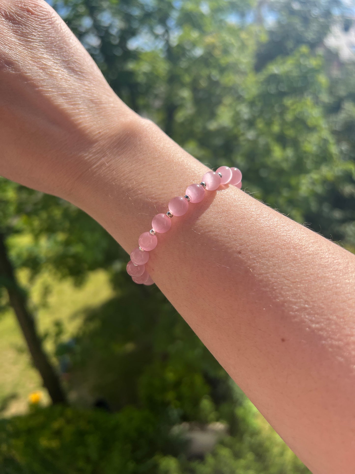 Katzenauge Armbänder - Schimmernde Farbvielfalt in AAA - Qualität/ Rosa, Beige, Lila, Silber & Edelstahl - vergoldet
