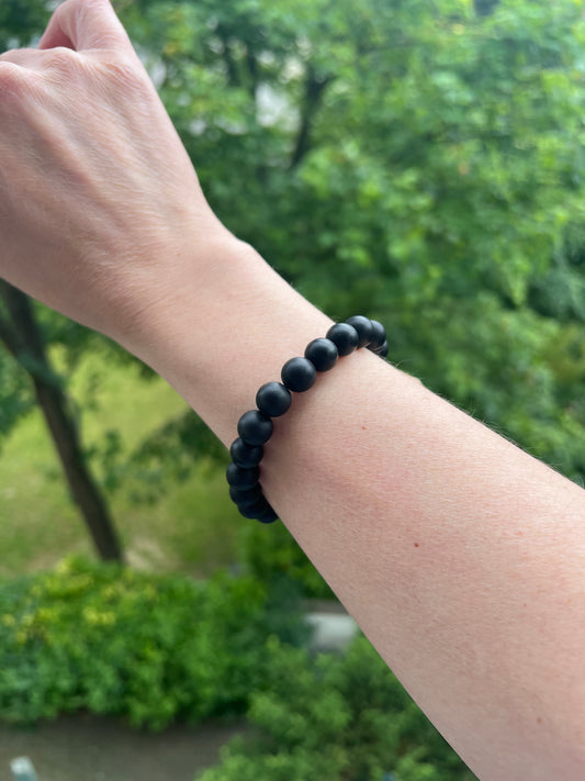 Stille Kraft - Onyx - Armband matt ( 8mm / 10mm )