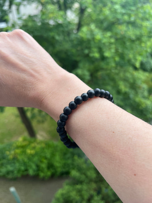 Stille Kraft - Onyx - Armband matt ( 8mm )
