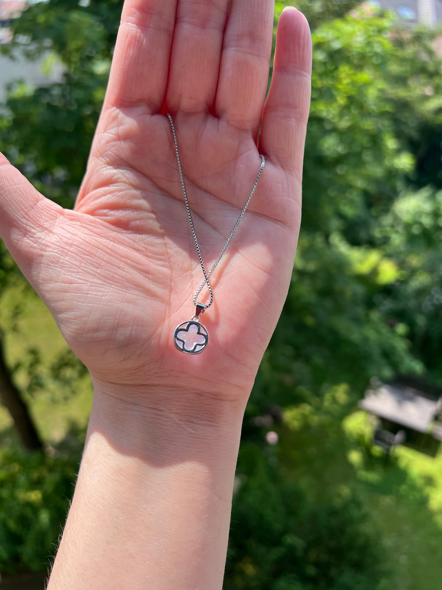 Kirschquarz Kette - 925 Silber / Liebe, Herzöffnung & Leichtigkeit