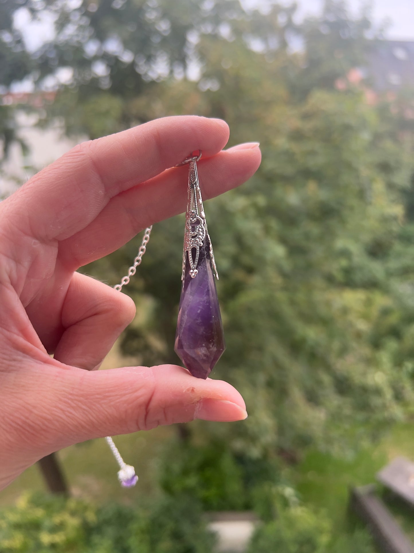 Amethyst Pendel in Silber - Klarheit & spirituelle Führung ( 16 g )