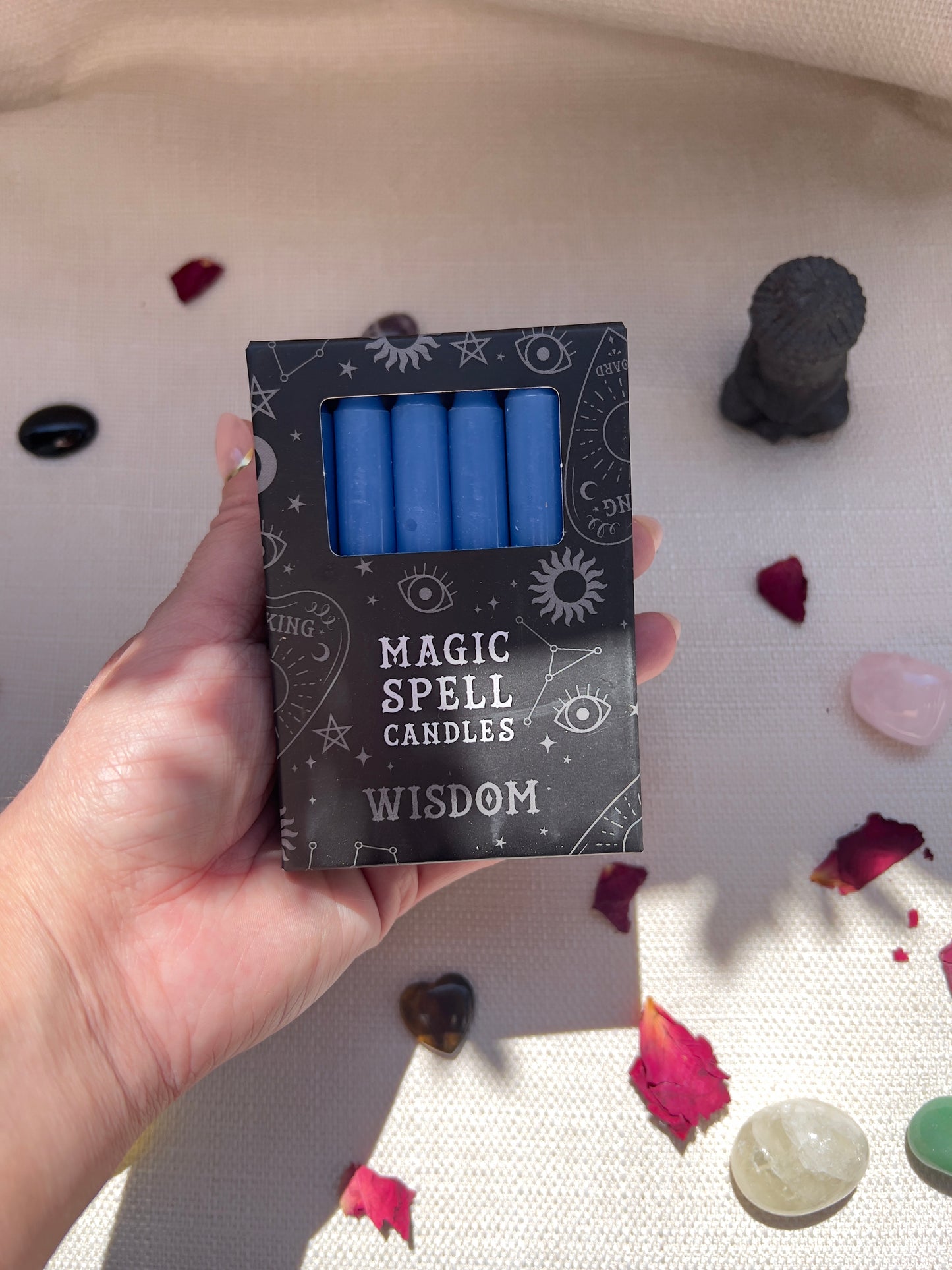 Wisdom Zauberkerzen Blau – 12 Ritualkerzen für Meditation, Rituale & bewusste Momente