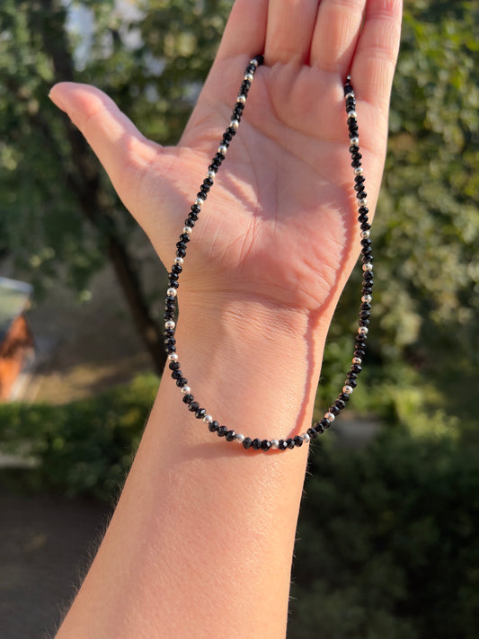 Schwarzer Turmalin Choker-Kette – Schutz & innere Stärke