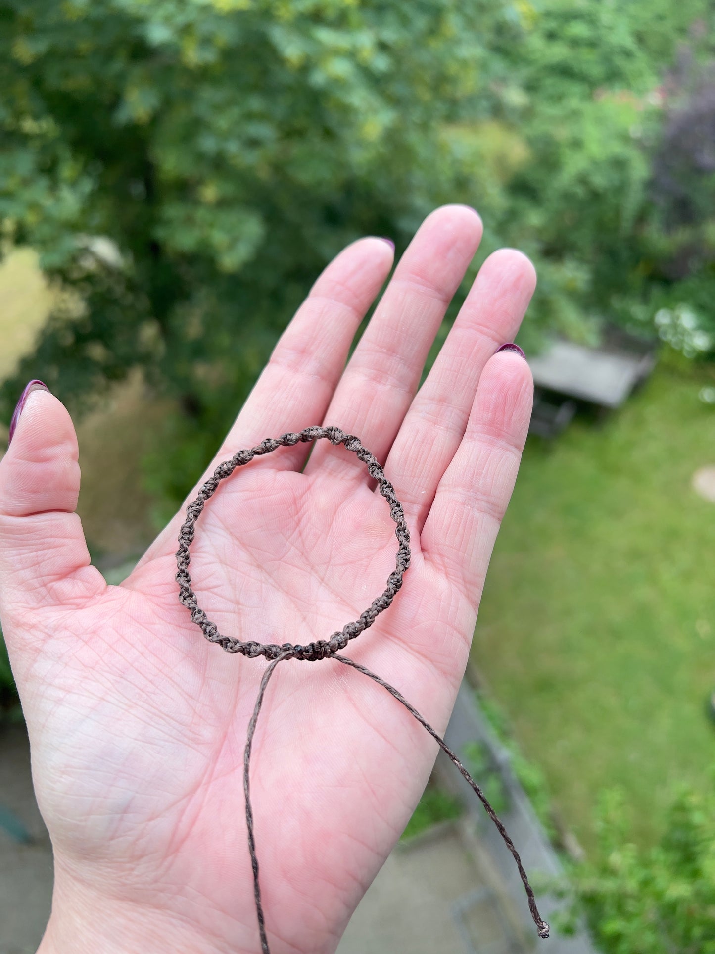 Handgeknüpftes Makramee-Armband Braun – Verstellbar | Unisex