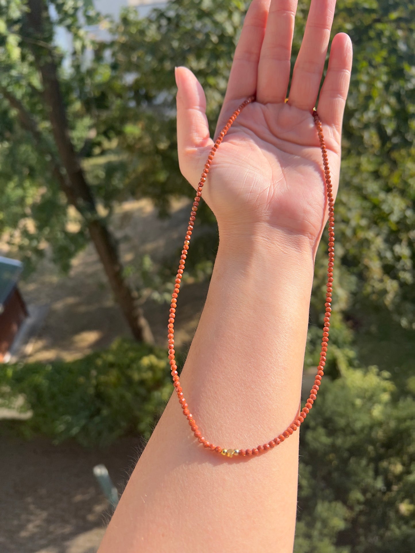 Herzenergie & Harmonie – Kette mit Golden Healer (2 mm) & Herz-Charm (50–55 cm)
