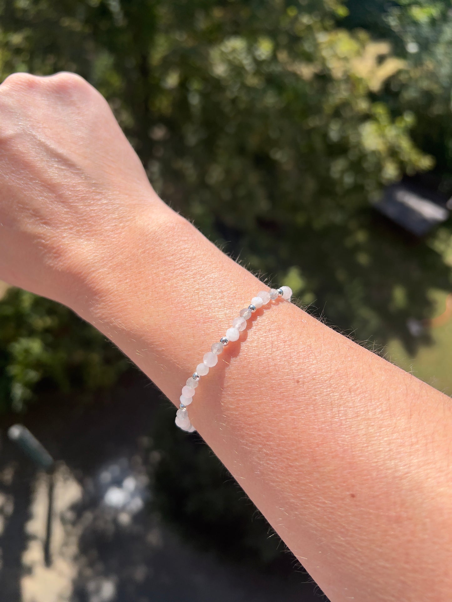Armband Loslassen & Neubeginn | Labradorit · Rosenquarz · Mondstein · 925er Silber