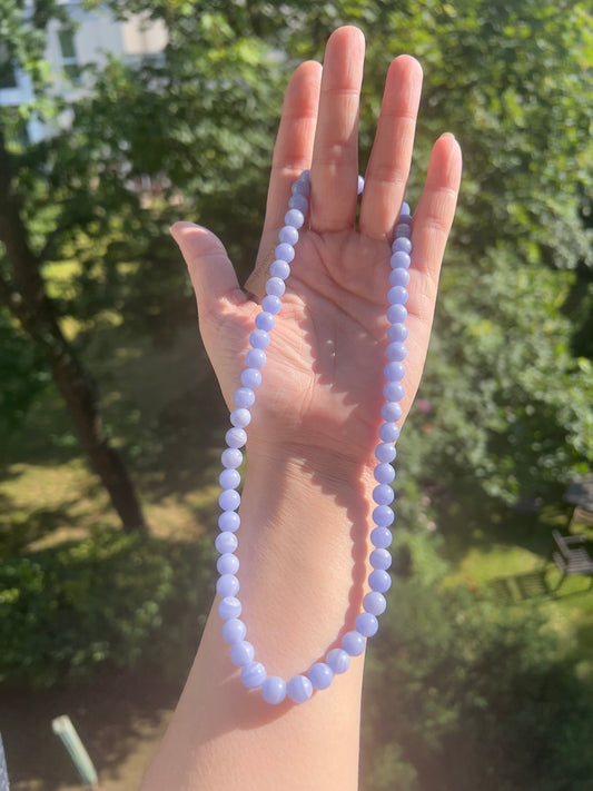 Lila Achat - Kette - Harmonie & Seelenbalance