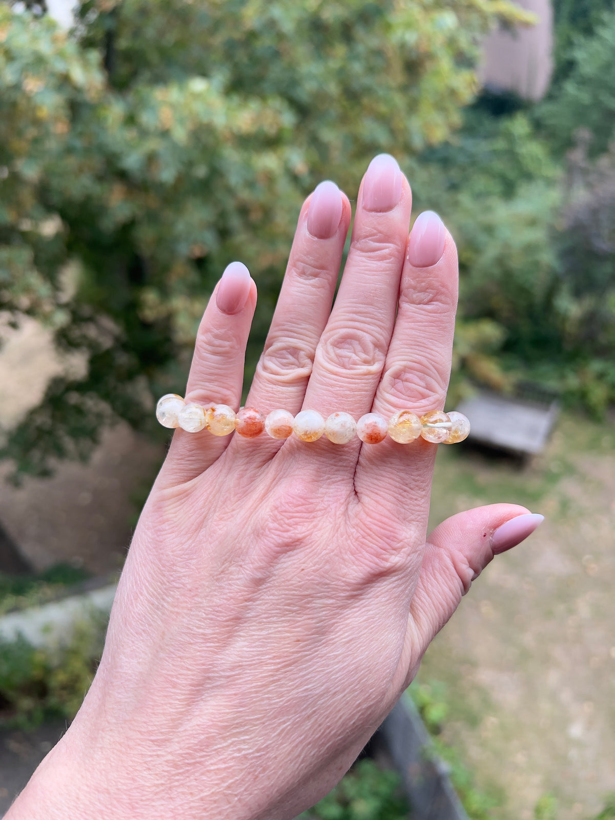 Citrin in Quarz Armband – 8 mm | Lebensfreude & positive Energie
