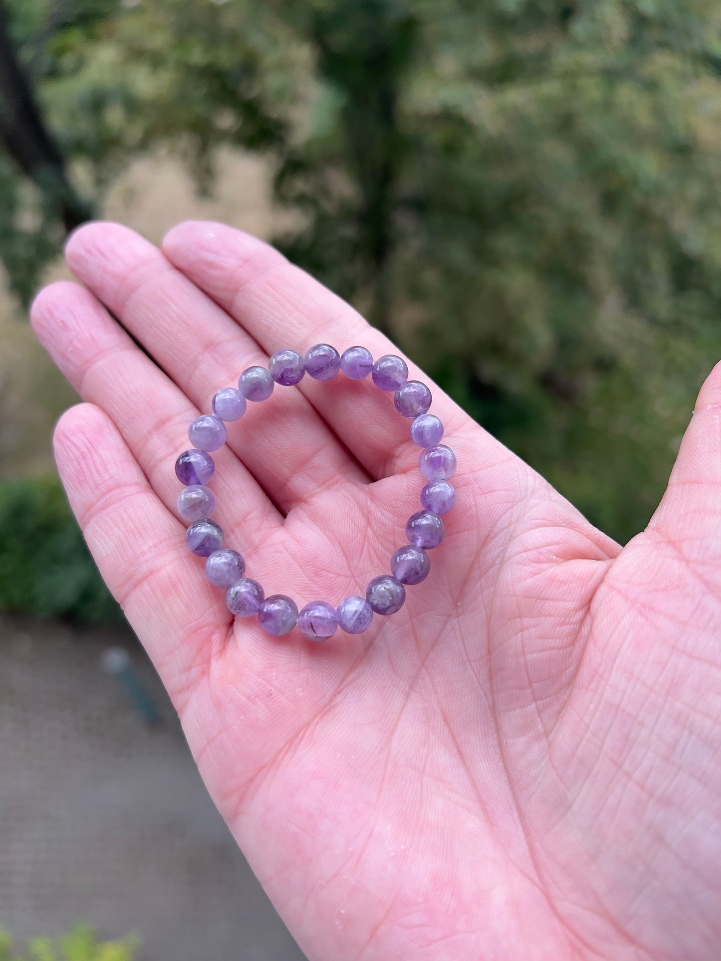 Armband „Traum & Ruhe“ – Dream Amethyst (6 mm)