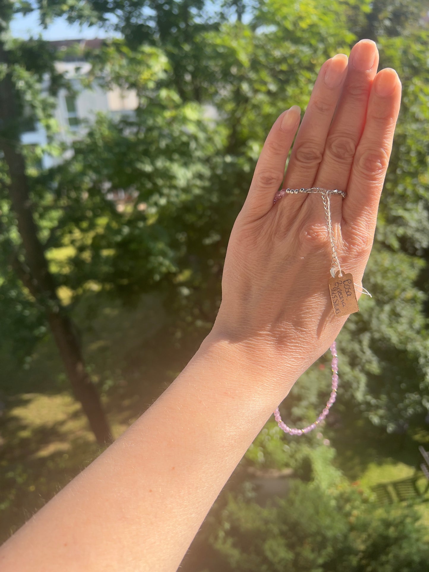Zarte Eleganz - Rosa Zirkonia  ( 4mm ) mit 925er Silber