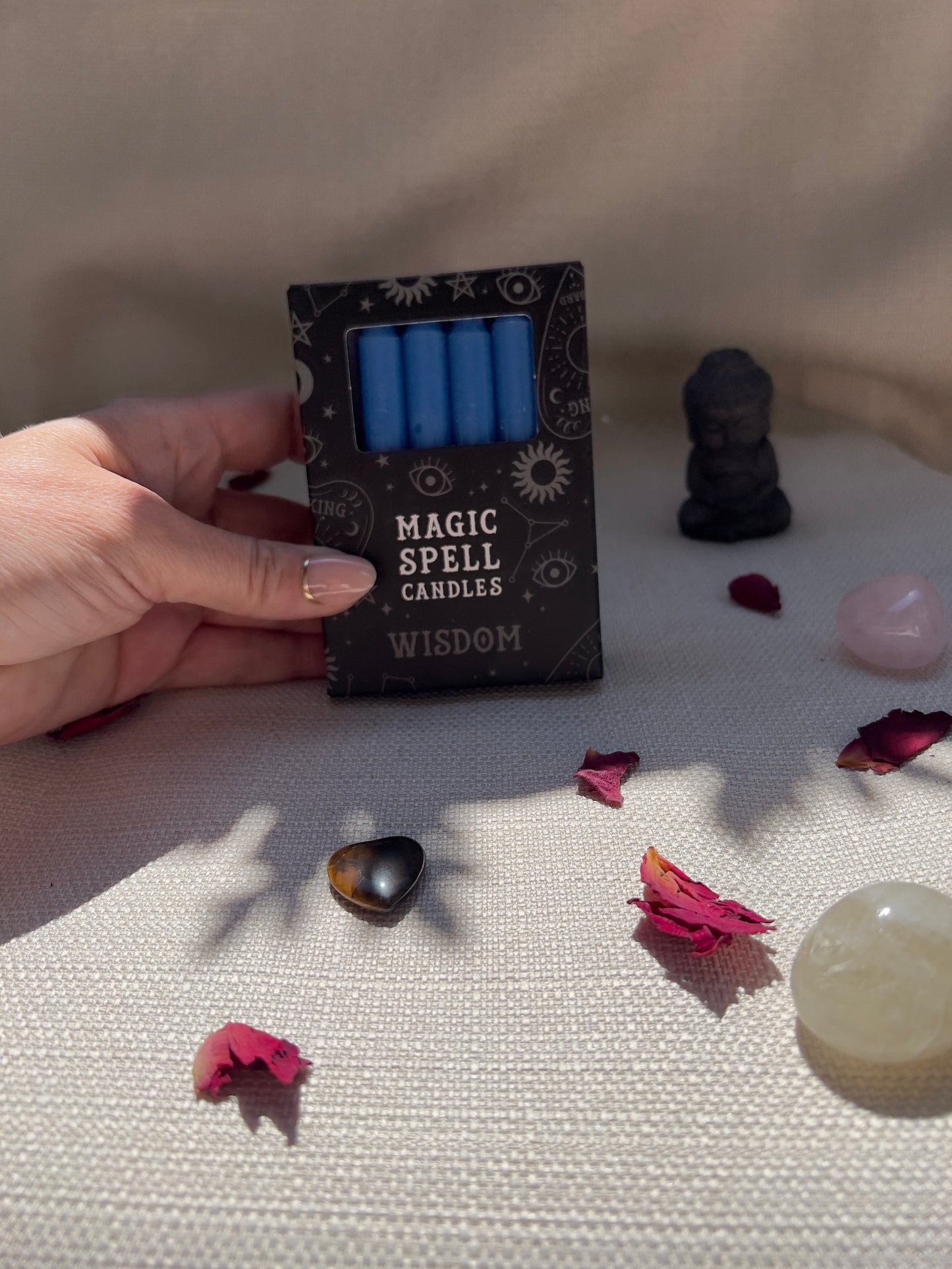 Wisdom Zauberkerzen Blau – 12 Ritualkerzen für Meditation, Rituale & bewusste Momente
