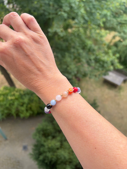 Herzheilung - Für Liebe, Trost & emotionale Stärke bei Herzschmerz ( 8mm ) , Edelstahl - vergoldet