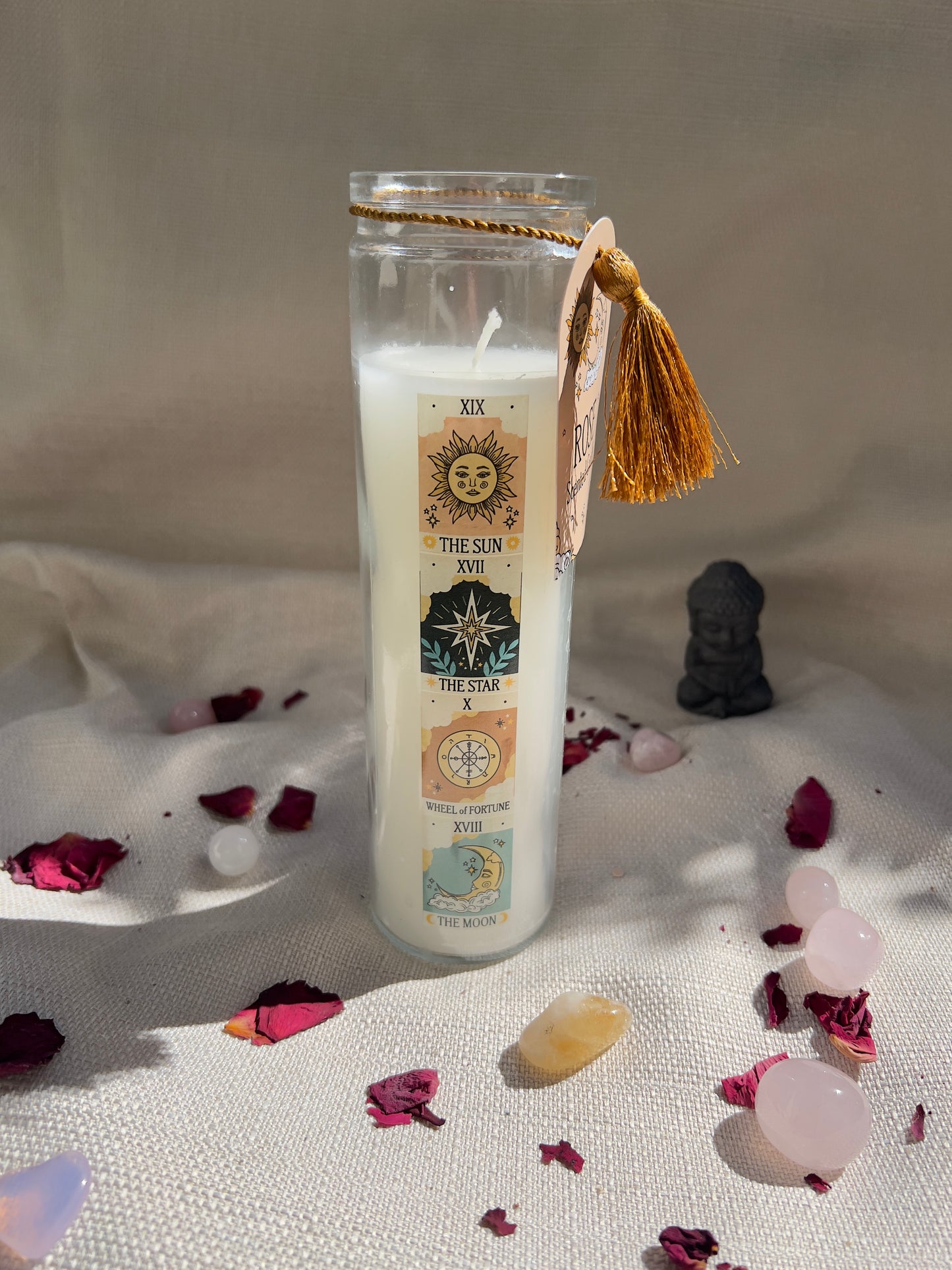 Vintage - Tarot - Rosen-Röhrenkerze
