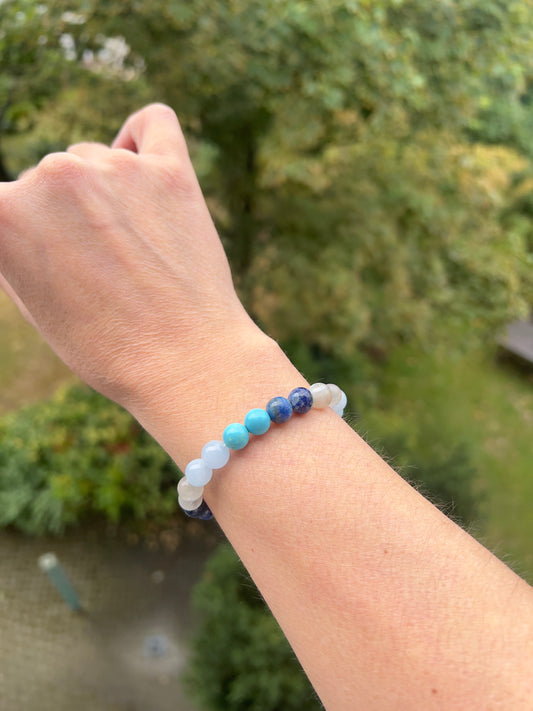 Seelenfarben-Armband – individuelles Unikat nach deiner persönlichen Berechnung (Beispiel: Katharina Klee, 8 mm)