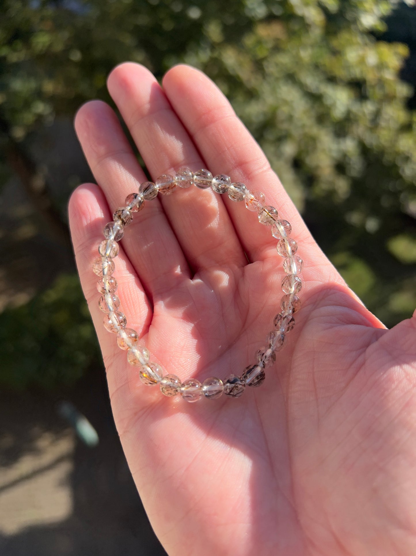 ✨🌟 Armband Rutil-Quarz AAA – 6 mm Perlen