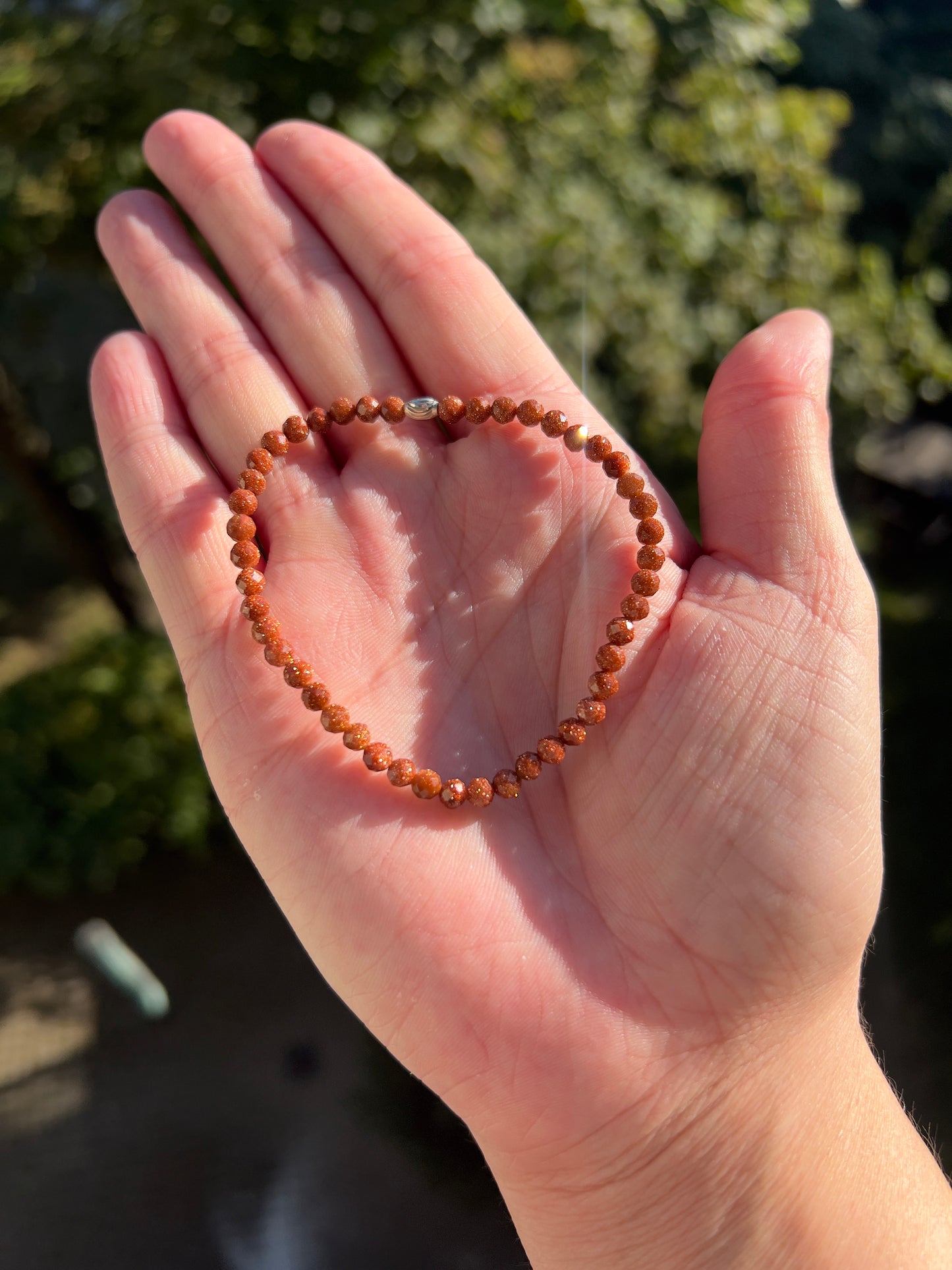 Armband aus facettiertem Golden Healer (synthetisch) mit 925er Silbermuschel – Energie, Optimismus & innere Kraft
