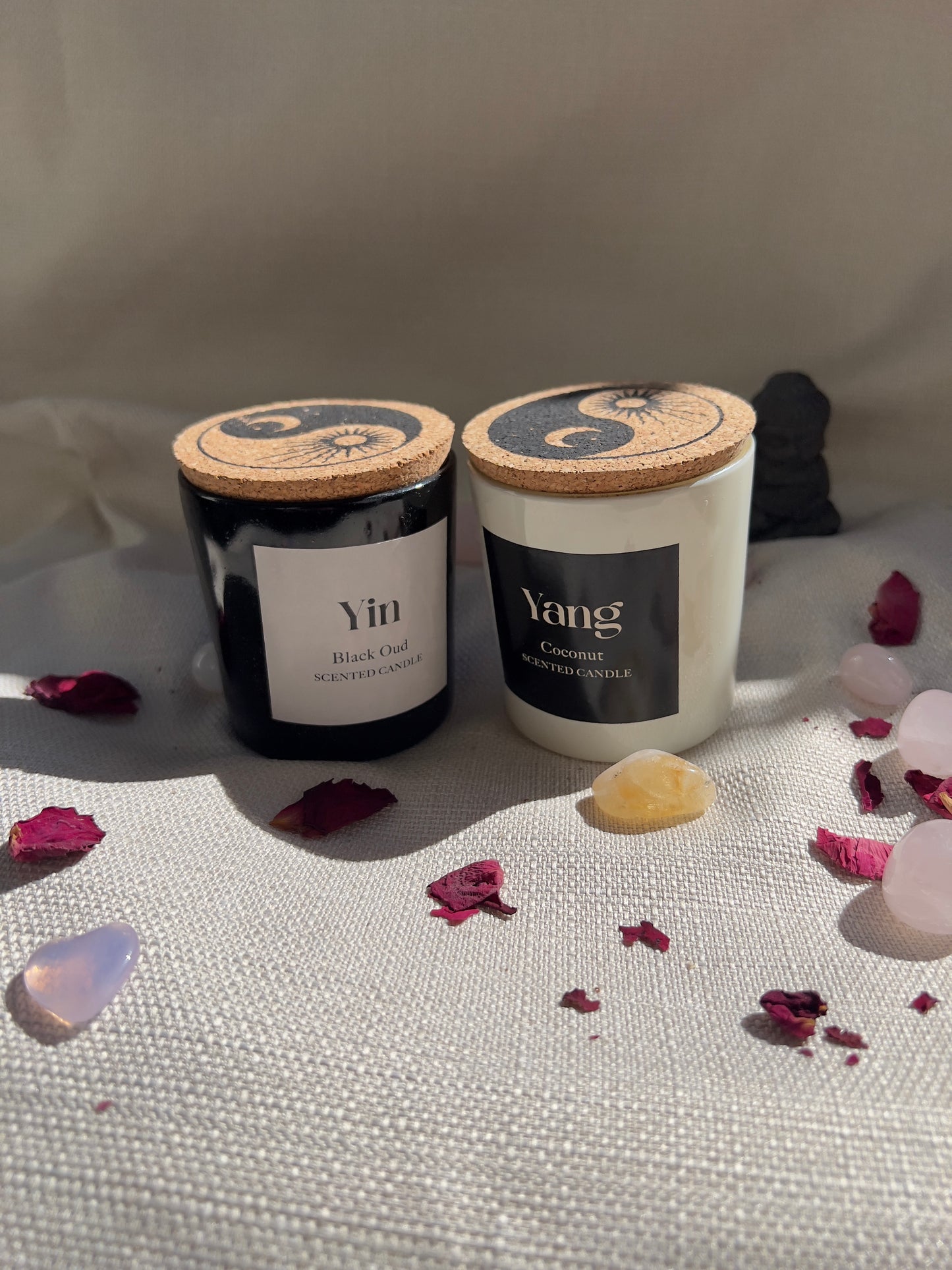 Yin & Yang Duftkerzen-Set – Black Oud & Coconut