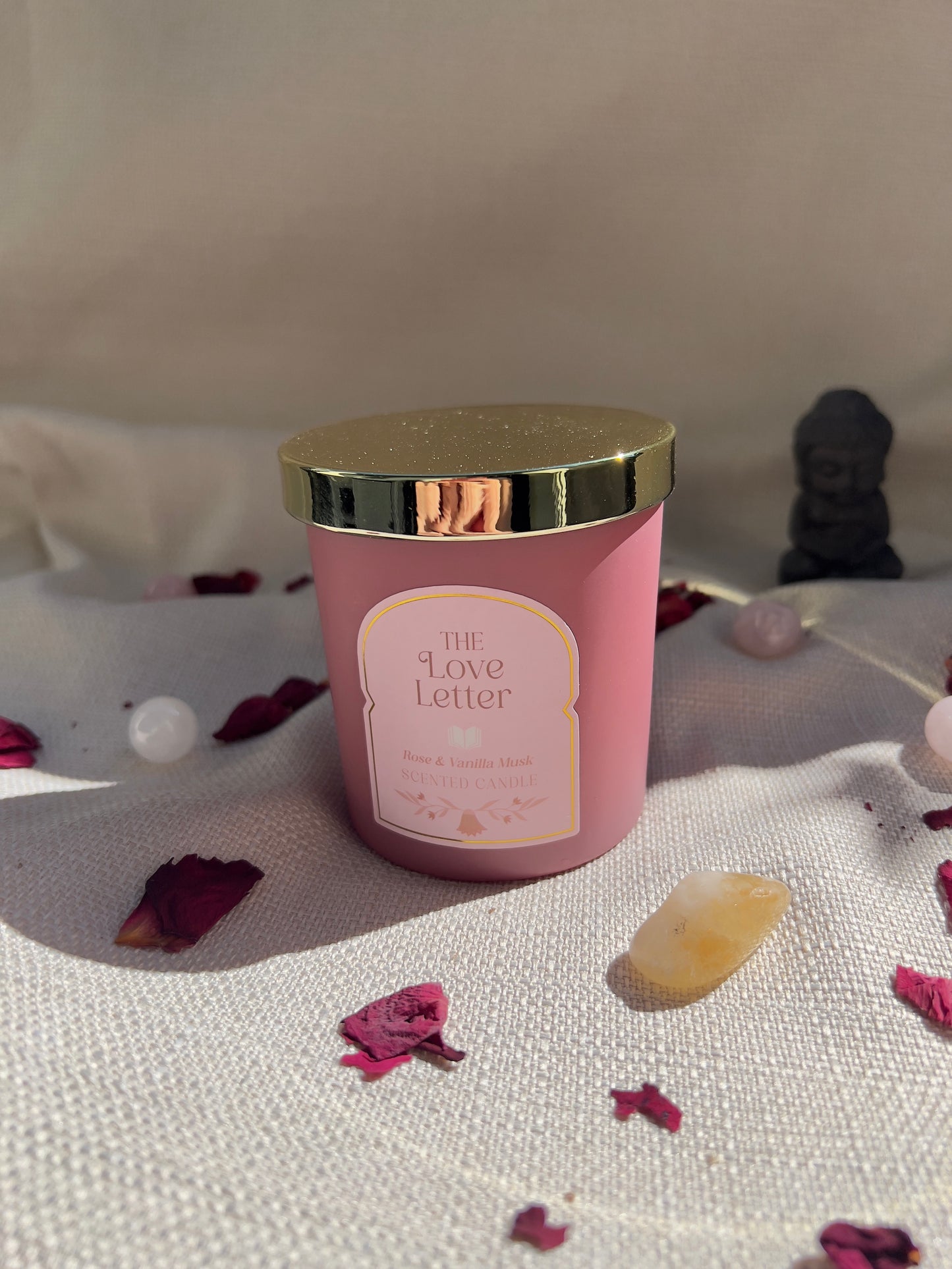 Liebesbrief Kerze – Rose, Vanille & Moschus