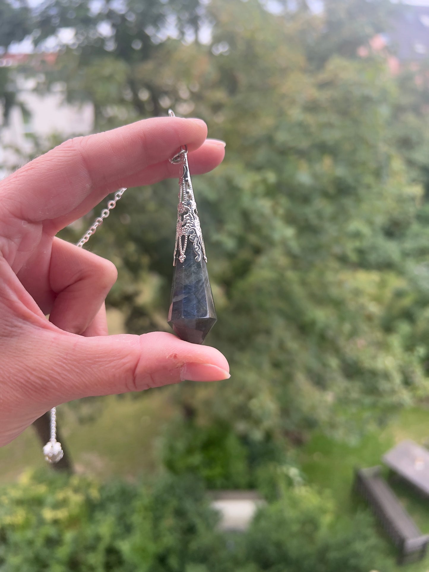 Labradorit Pendel in Silber - Transformation & Schutz ( 17 g )