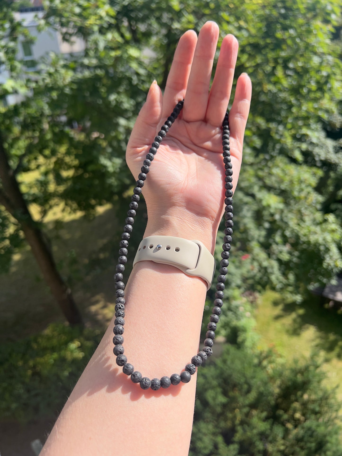 Lavastein Kette ( 6mm ) - Erdung & innere Stärke