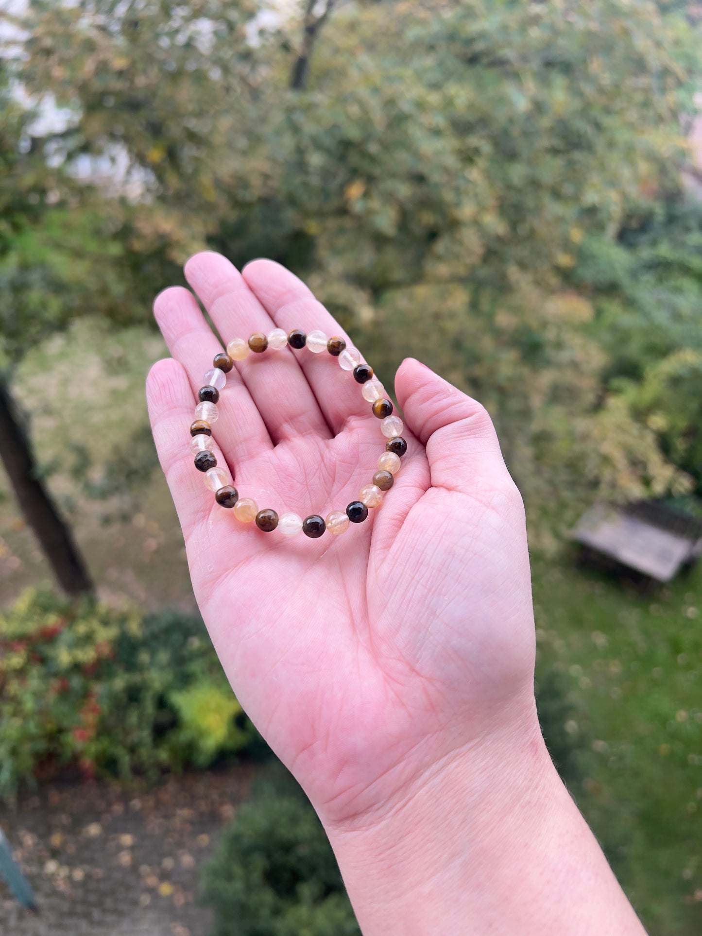 Sonnenkraft – Armband aus Citrin & Tigerauge (6 mm)