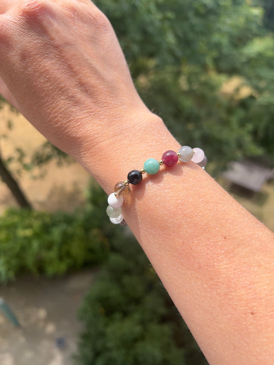 Motivationskraft - Für Antrieb & positiver Energie ( 8mm ) , Edelstahl - vergoldet