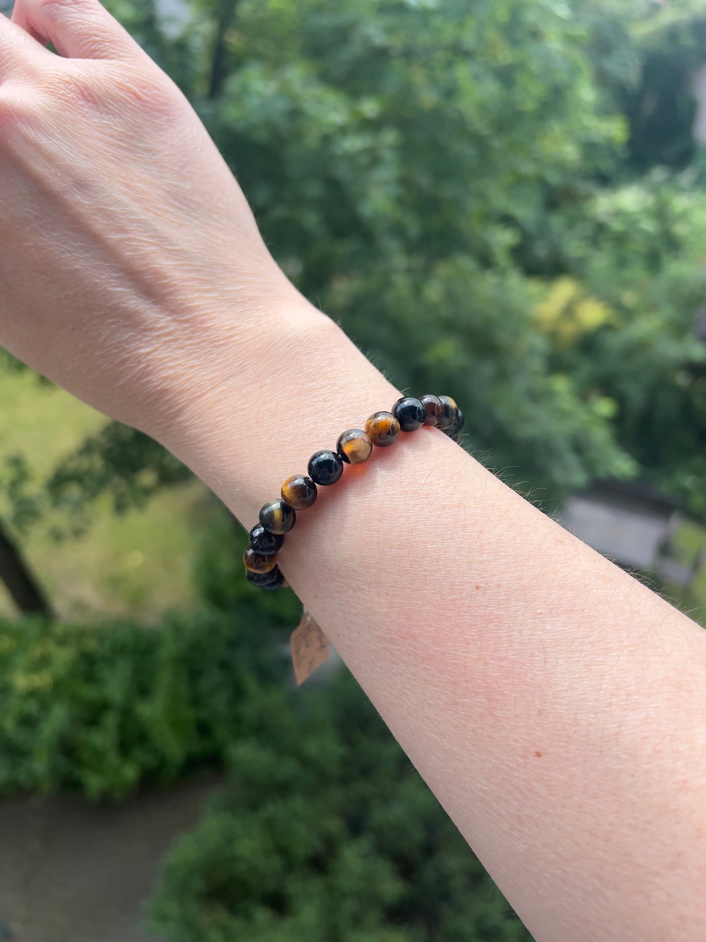 Schutz & Fokus - Armband aus Tigerauge, Achat & Turmalin - 8mm
