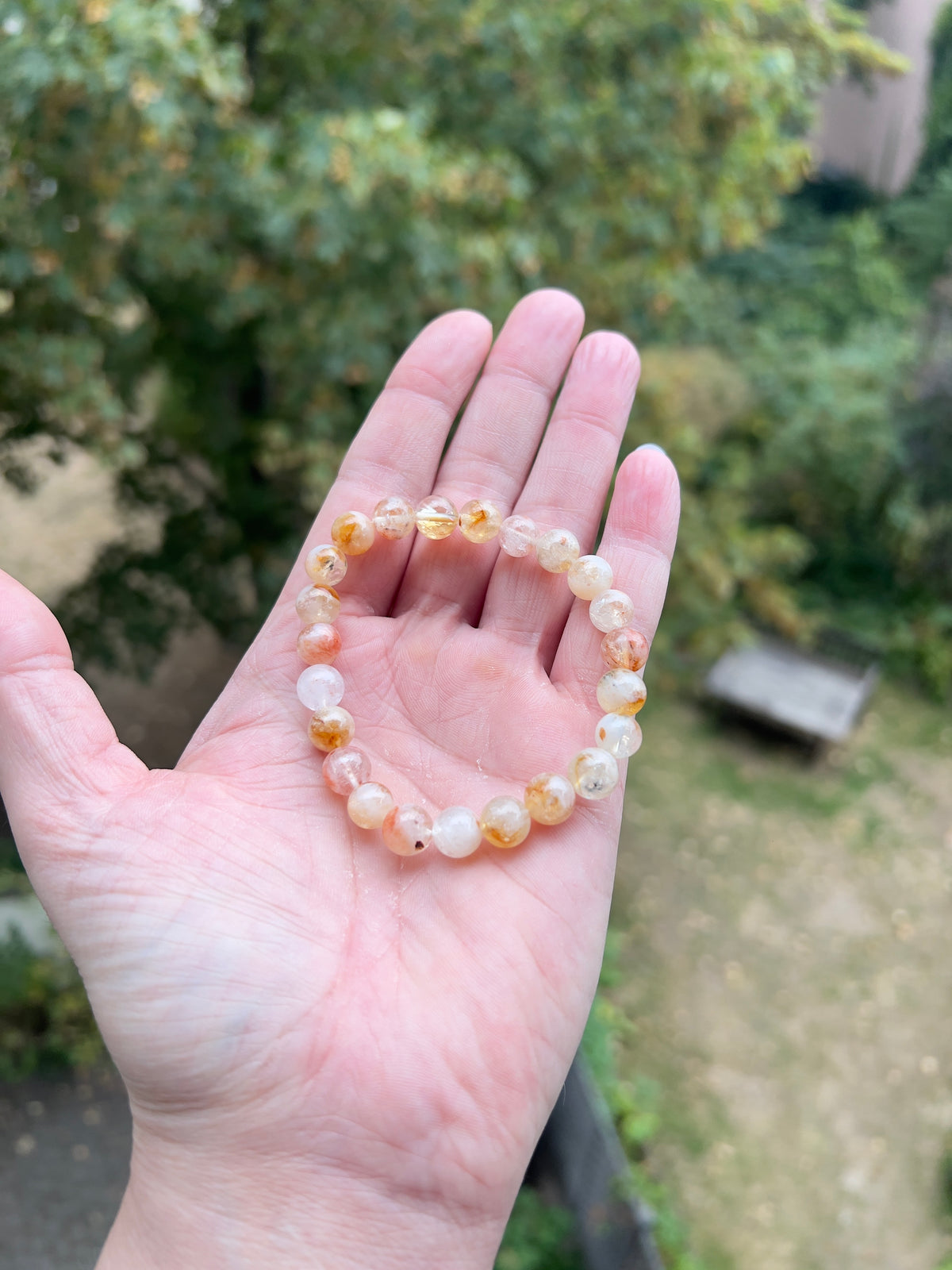 Citrin in Quarz Armband – 8 mm | Lebensfreude & positive Energie