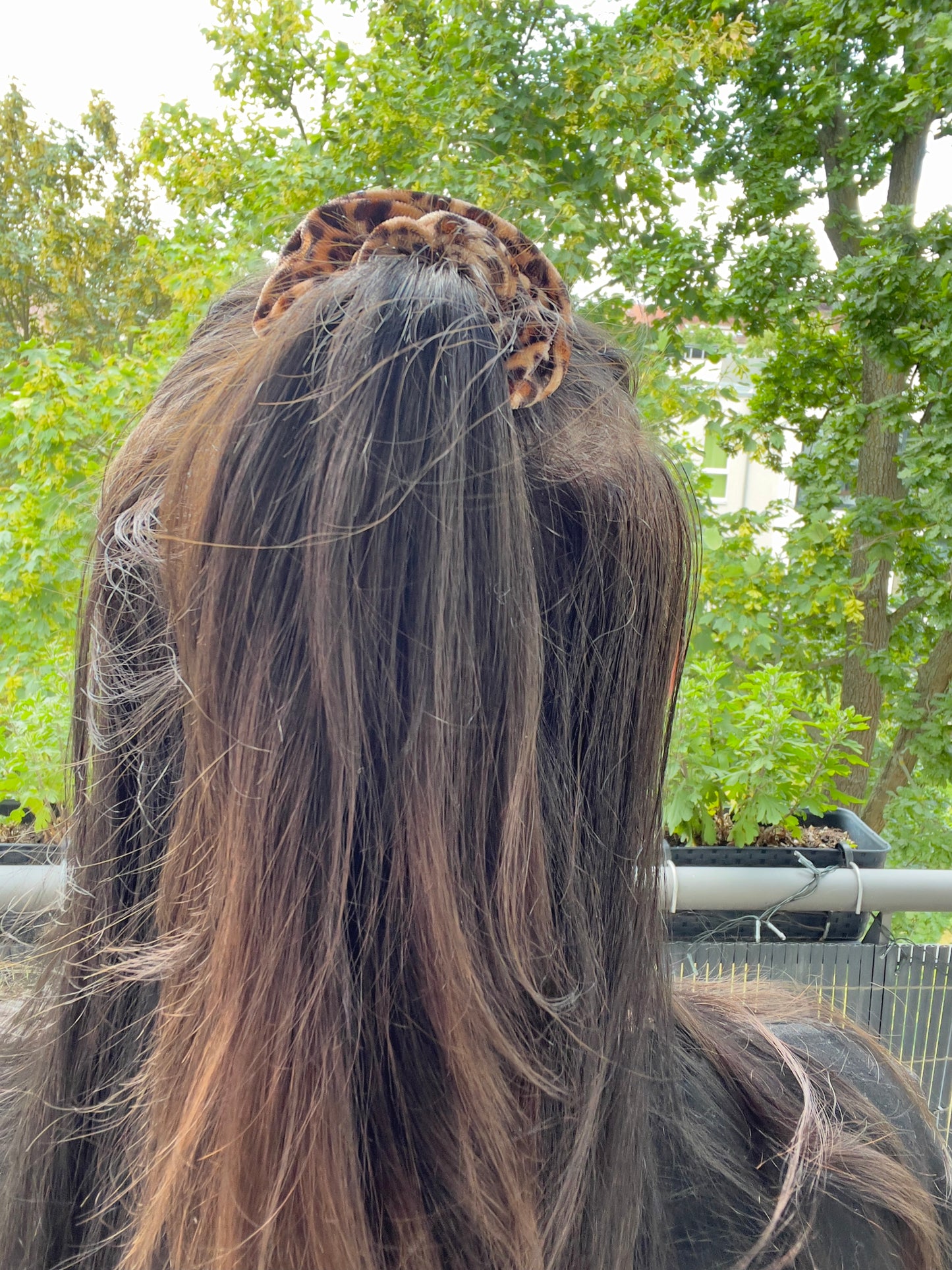 Samt-Scrunchie Leo – Weiches Haarband im trendigen Leoparden-Look