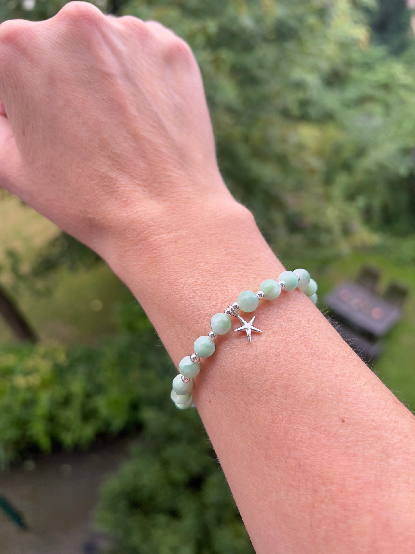 Armband Seestern & Himmelsruhe - mit Angelit, 925 Silber & Seestern - Element
