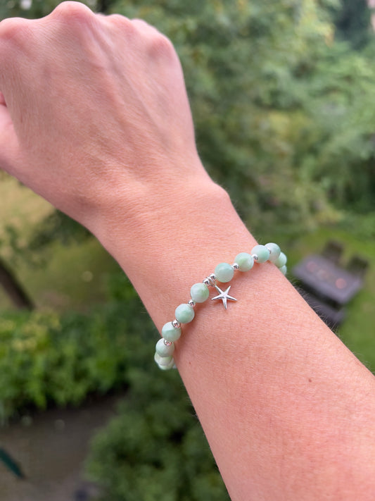 Armband Seestern & Himmelsruhe - mit Angelit, 925 Silber & Seestern - Element