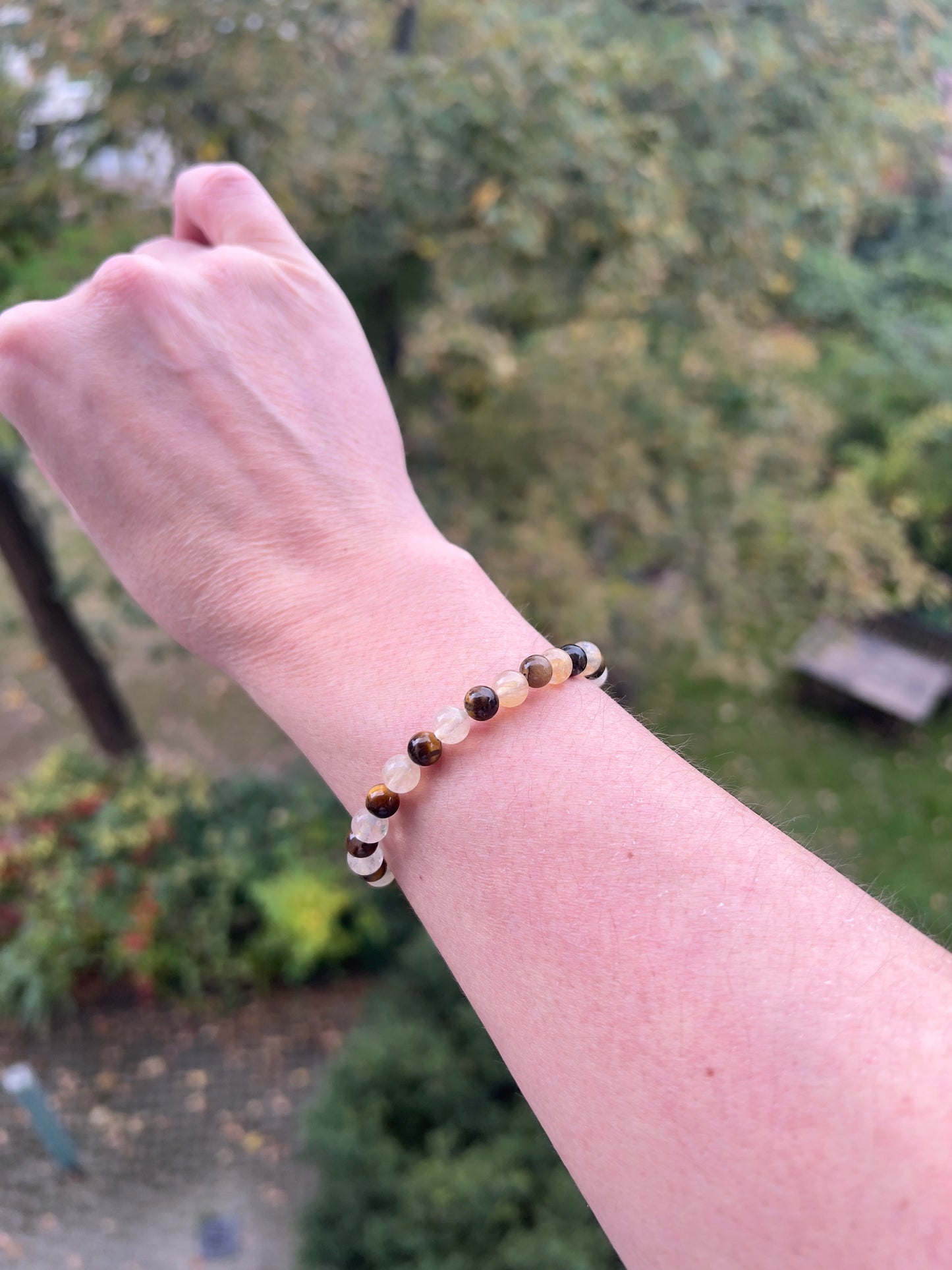 Sonnenkraft – Armband aus Citrin & Tigerauge (6 mm)