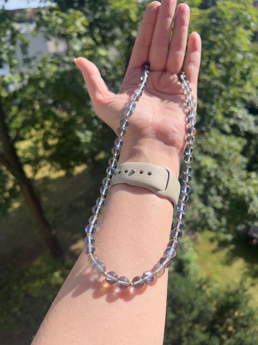 Labradorit - Kette in AAA - Qualität mit Edelstahlakzenten - Magie im Licht