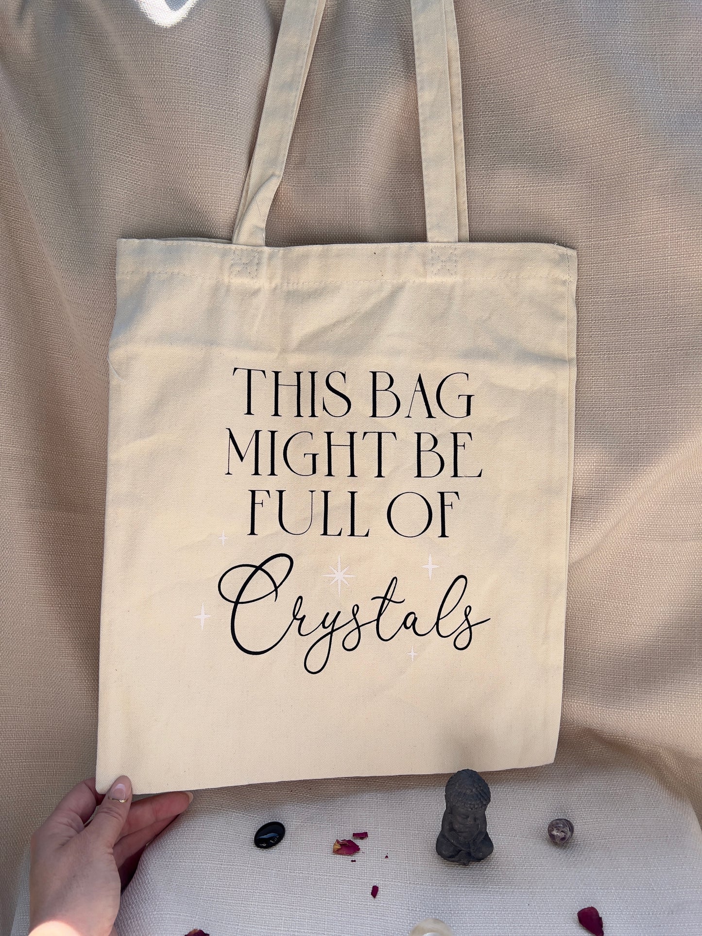 Tragetasche „This Bag Might Be Full Of Crystals“ – Baumwoll-Polyester Shopper
