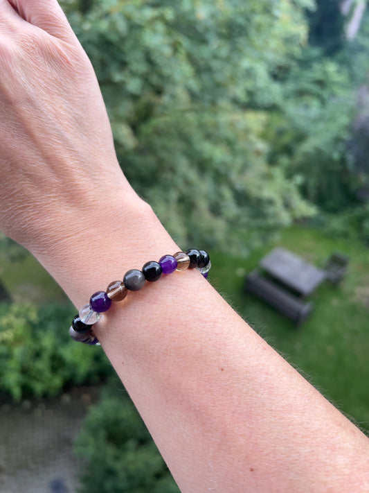 Themenarmband Schutz & energetische Reinigung - Abgrenzung, Erdung & energetische Klarheit