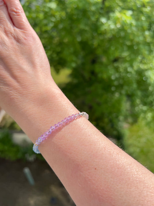 Kristallarmband multicolor 4 mm – österreichischer Kristall mit 925 Silber