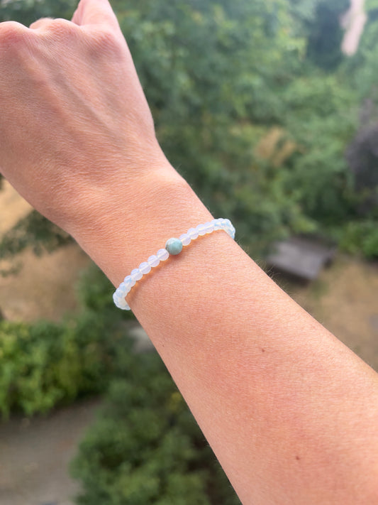Seelenruhe & Licht - Opalit & Larimar Armband