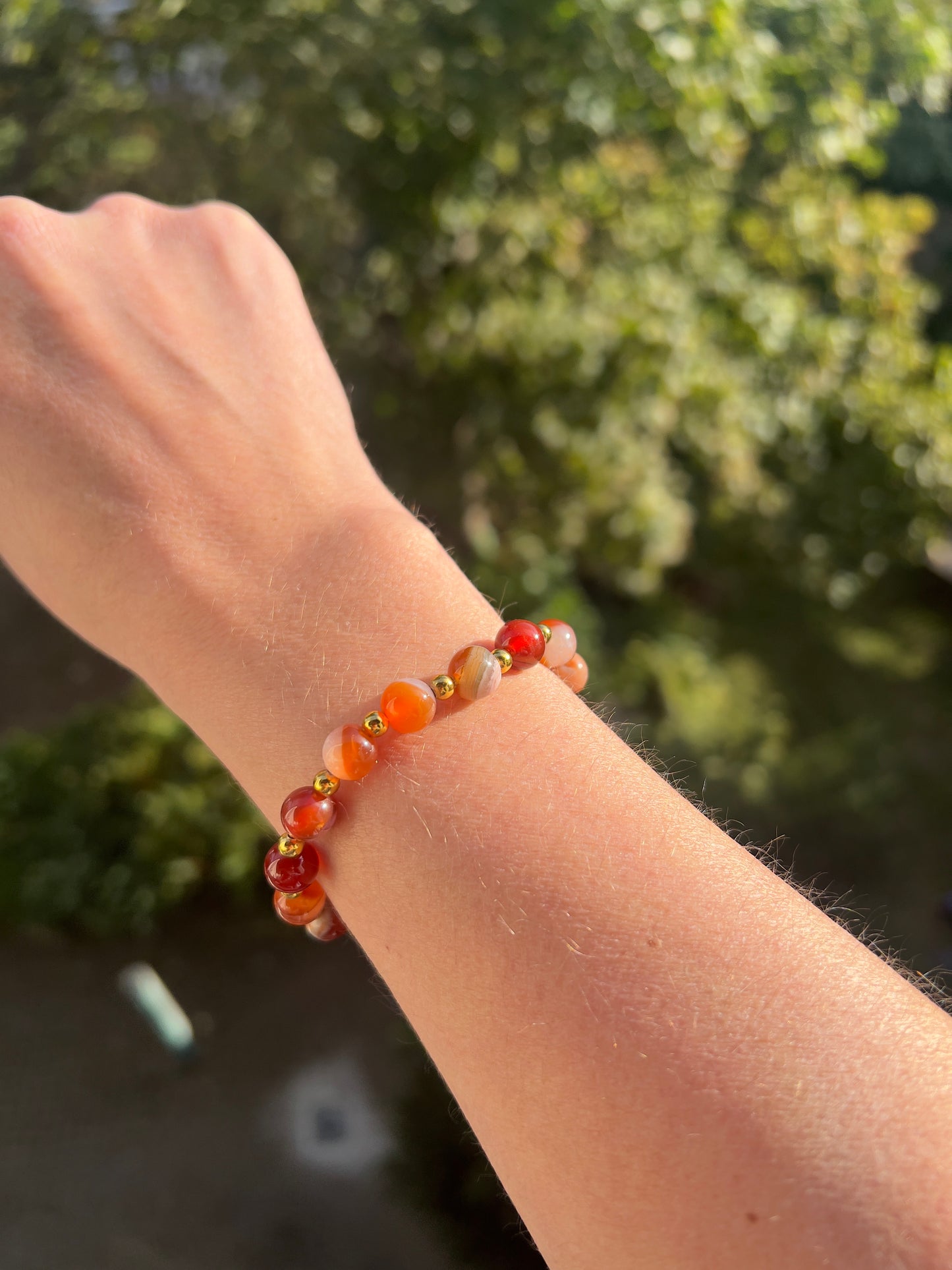 Karneol Armband 8 mm – High Quality – Lebensfreude & Tatkraft