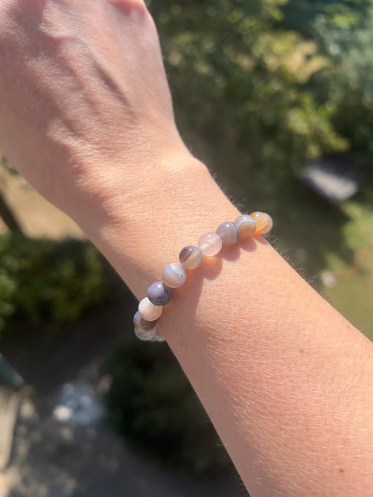Botswana Achat Armband – 8 mm AAA-Qualität – Schutz, Gelassenheit & innere Balance