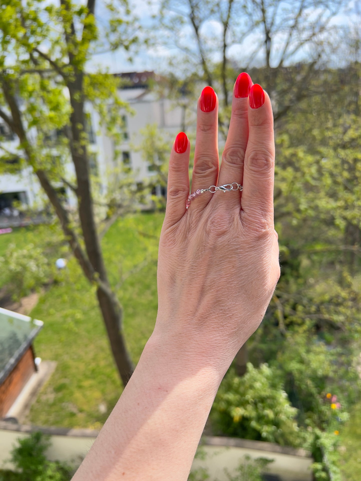 Facettierte Zirkonia Kette in Rosa 4 mm | 925er Silber | 40 cm