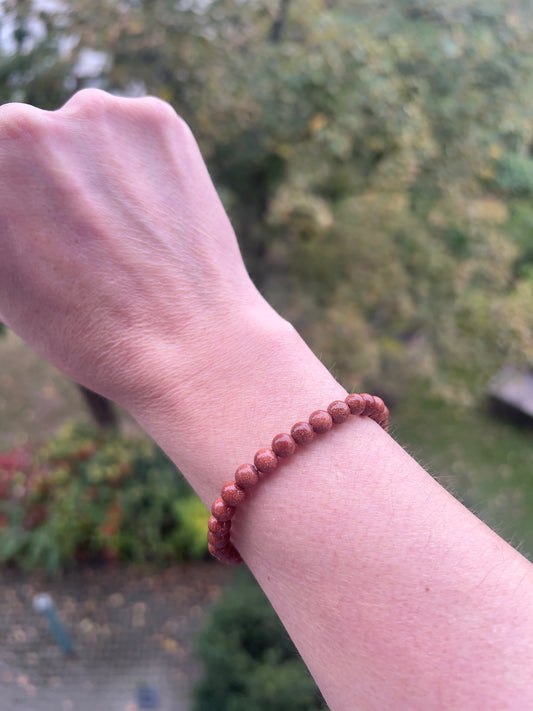 🌞 Goldlicht – Armband aus Golden Healer (synthetisch, 6 mm)